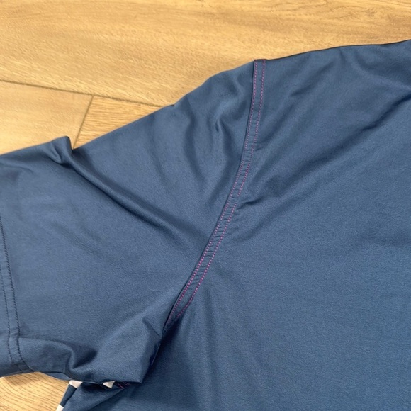 Vineyard Vines Men's Striped Performance Polo Shirt - Pink and Blue - Picture 8 of 9